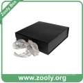 Small Black Decorative Paper Folded Box with Ribbon